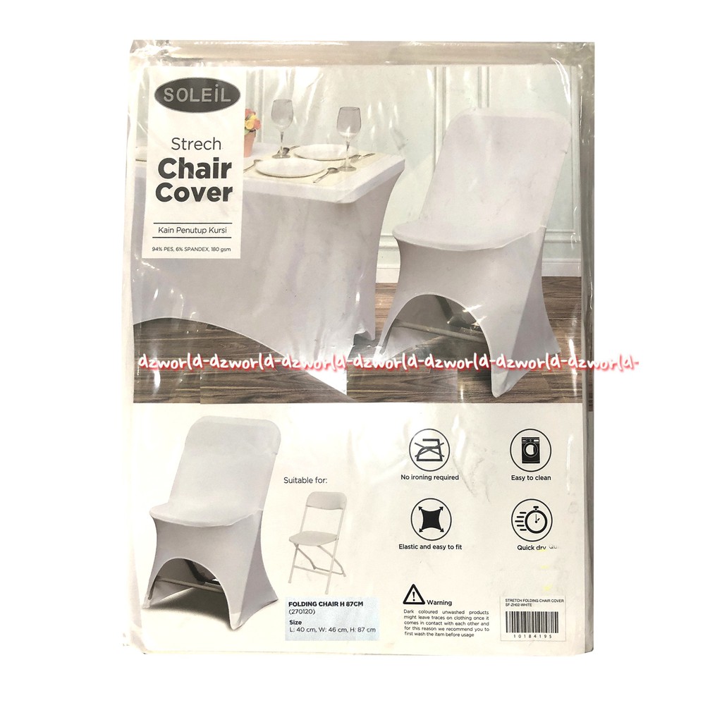 Soleil Chair Strech Cover Kursi Lipat Sarung Kursi Penutup Kursi 40x46x87CM