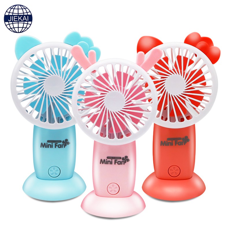 Jiekai Kipas Angin Mini Kipas Karakter Portable Mini Fan