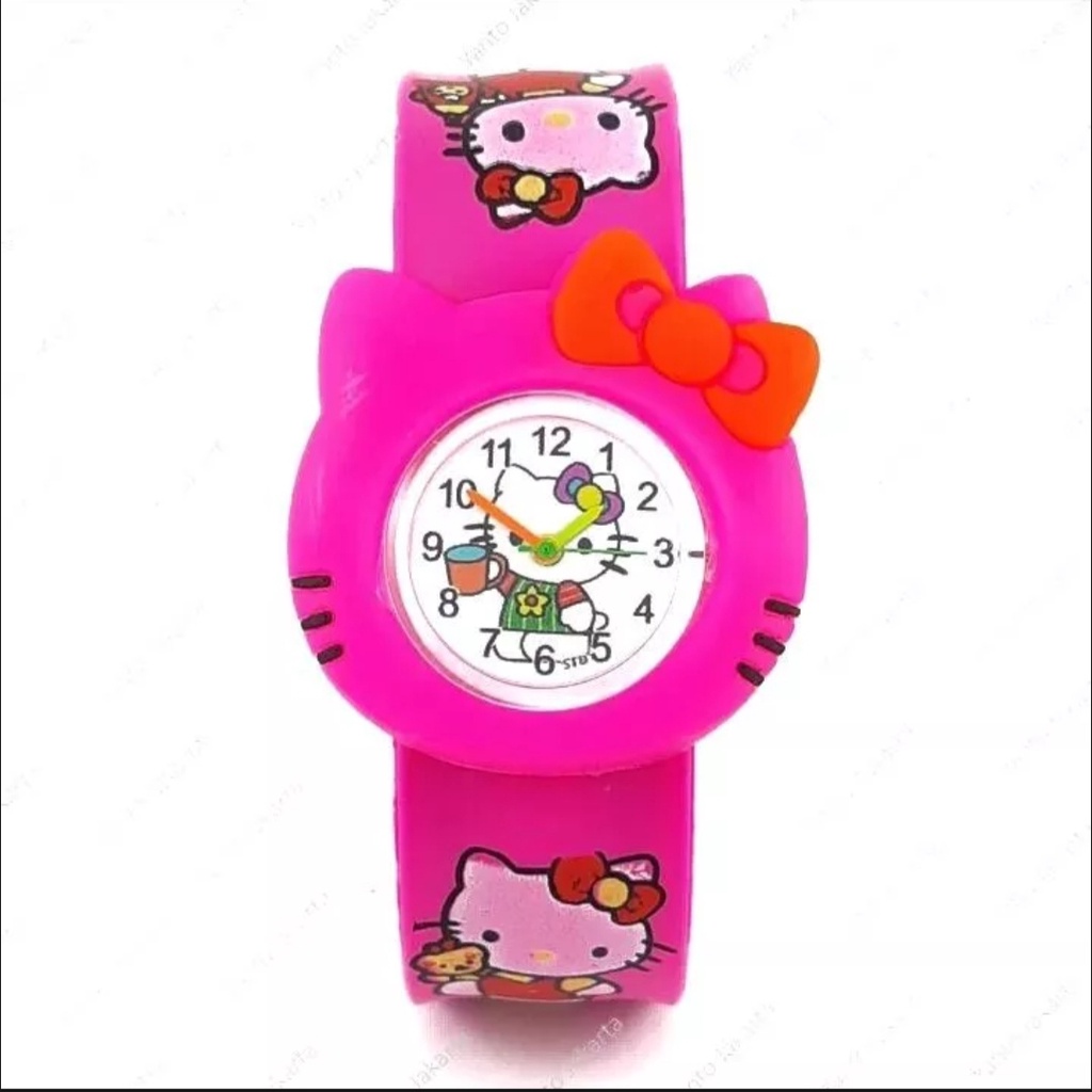 Jam Tangan Cepluk Anak Jam Tangan Fashion Tali Rubber Jam Tangan Anak Perempuan