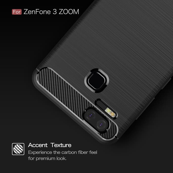 Fiber Line Asus Zenfone 3 Zoom S Ze553Kl Case Casing Cover Carbon Hp