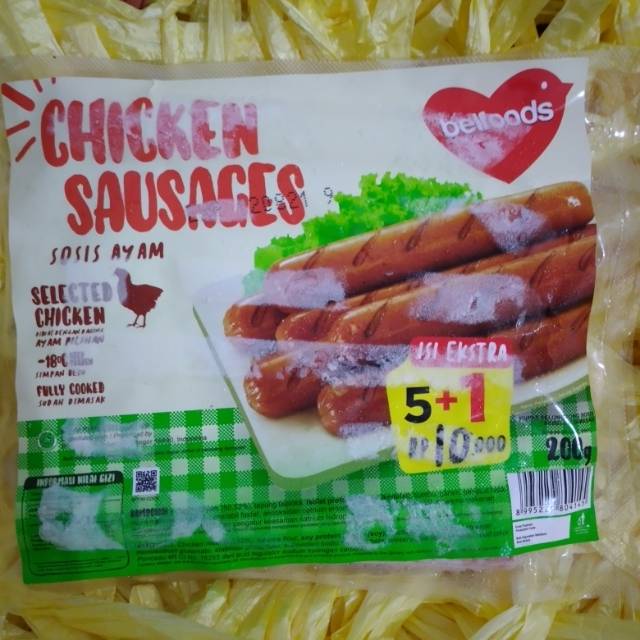 

(Ekspedisi hanya surabaya sidoarjo gresik) Sosis ayam belfoods isi 6