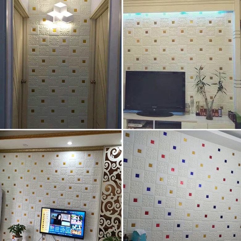 Wallpaper Dinding 3D Foam Motif Batik Wallsticker, Ukuran 35X35CM • High Quality