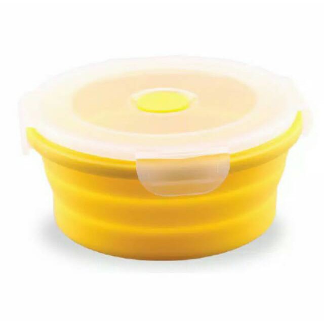 Baby Safe Collapsible Food Container Tempat Makanan Anak Bayi model Lipat 600ml