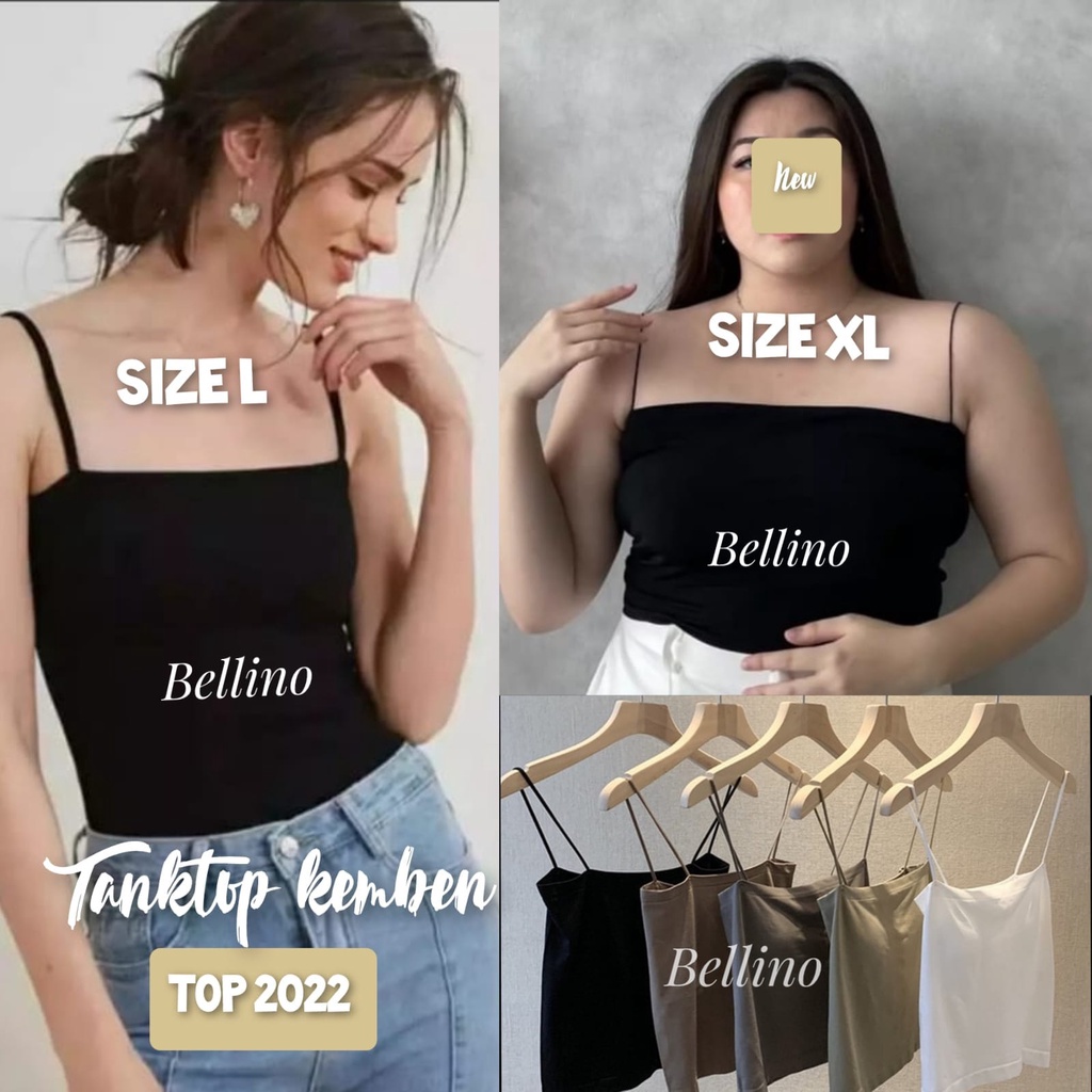 Jumbo Tanktop Kemben Tali Viral Citayam SCBD Fashion Week Kemben Polos Size L XL Strech Tengtop Kemb