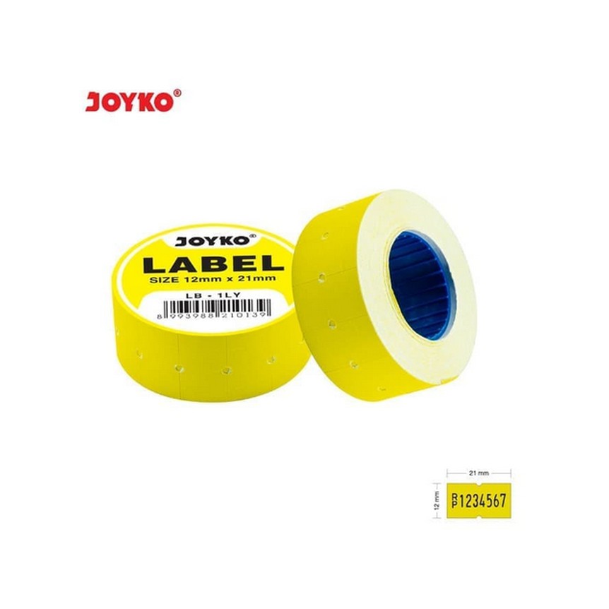 

RB JOYKO LB-1LY LABEL ROLL HARGA 1 BARIS / KUNING