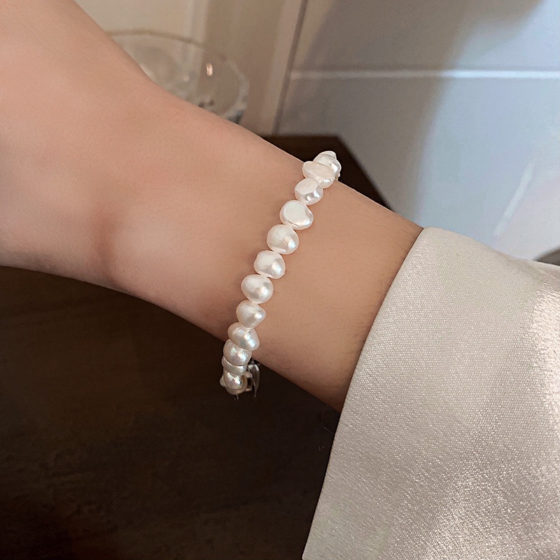 Gelang Mutiara Heterosexual Gaya Vintage Baroque Untuk Wanita