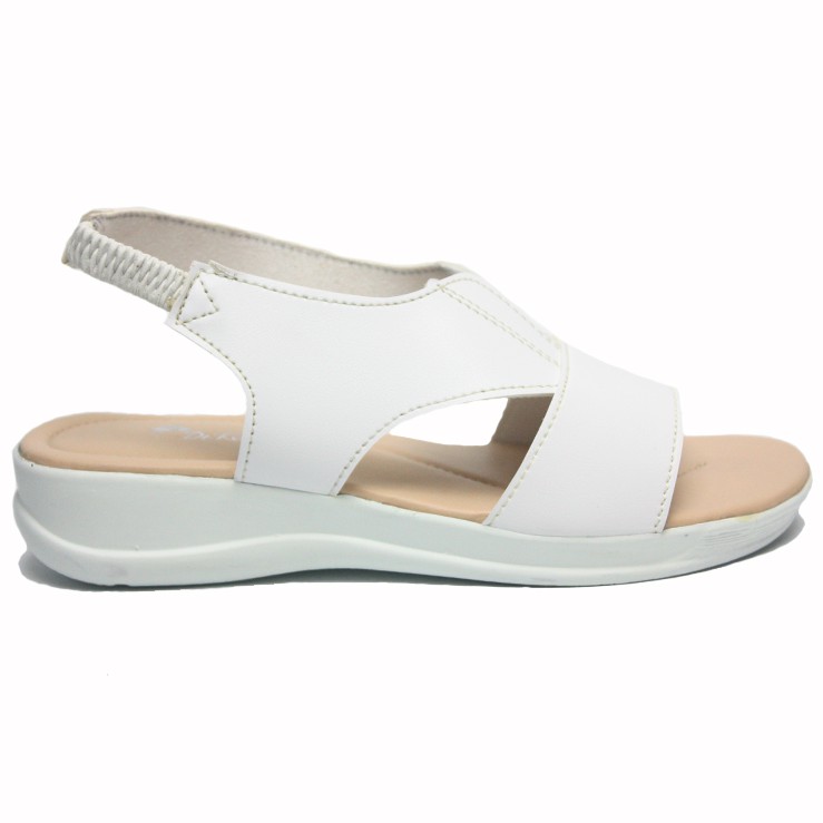 Dr. Kevin Women Flat Sandals Sandal Treples Wanita 571-547 - (3 Warna) Salem, Putih & Tan-Putih