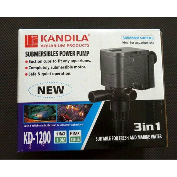 Pompa Air Aquarium celup KANDILA KD-1200 3in1 Water Pump KD1200 12Watt