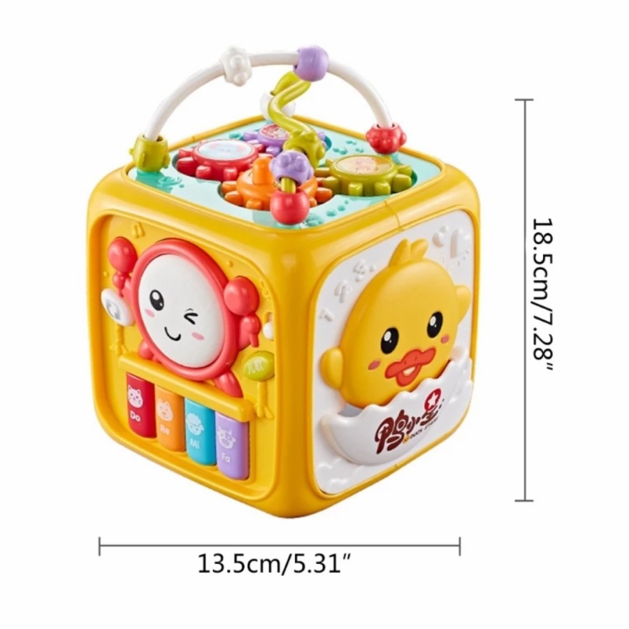 Mainan Edukasi Bayi Anak busy box wisdom 6in1 BLOCK MUSIC CUBE