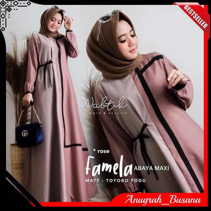  Baju  gamis  wanita  terbaru model pesta kekinian  moscrepe 