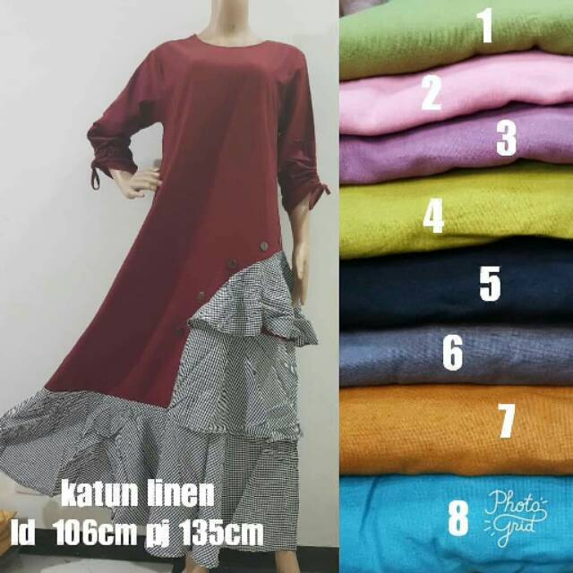Gamis katun linen