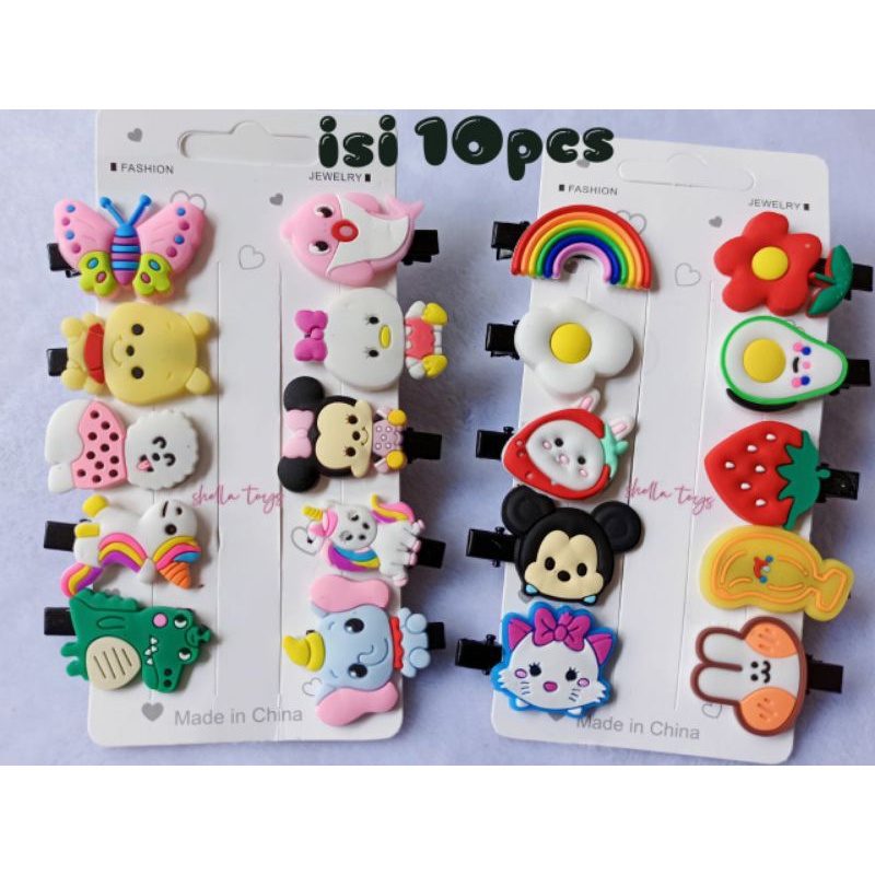 JEPITAN RAMBUT ANAK SET KOREA isi 10pcs/set ICECREAM JELLY