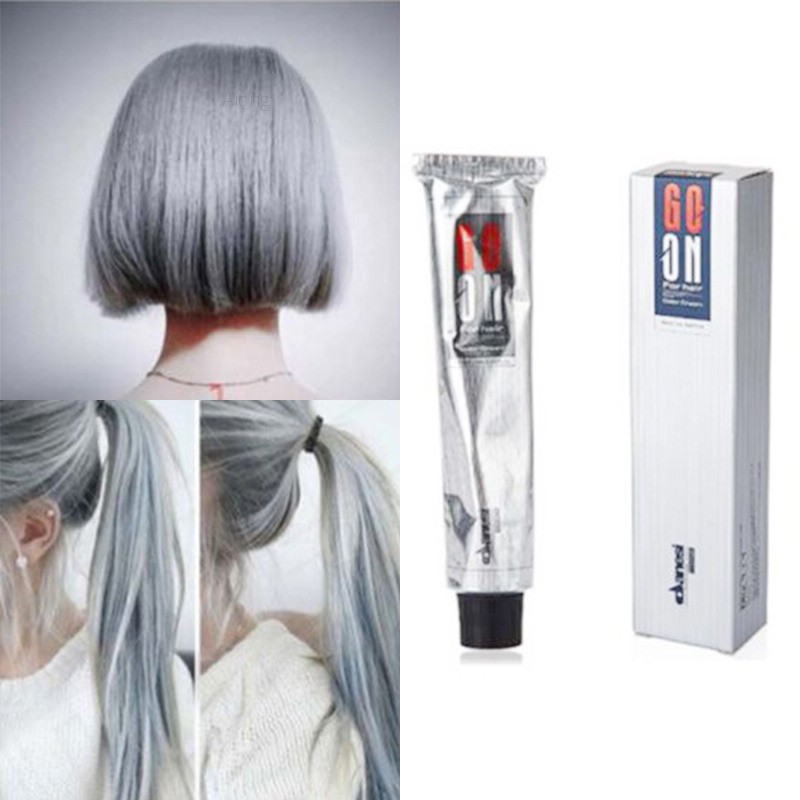 Unisex Diy Fashion Grannyhair Gray Silver Color Super Dye Hair