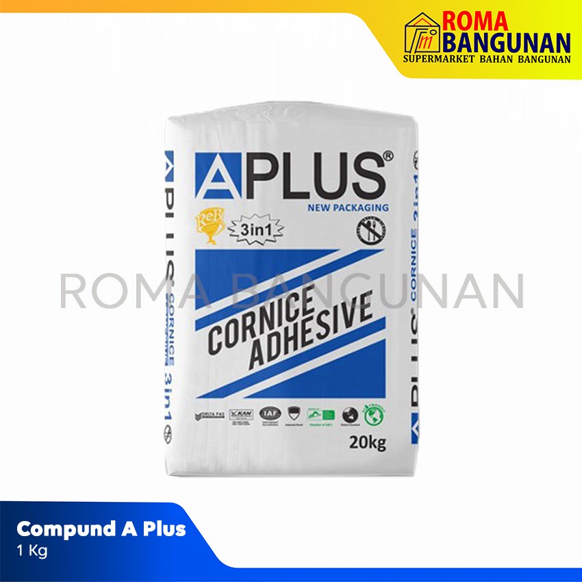 Aplus Compound Cornice Kompon Gypsum / Plamir dempul Tembok 1kg