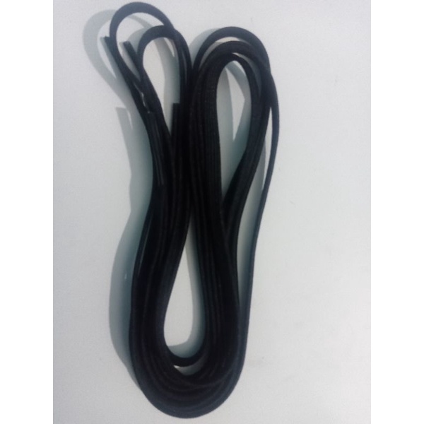 Tali sepatu hitam premium panjang 150 cm jamper hoodie