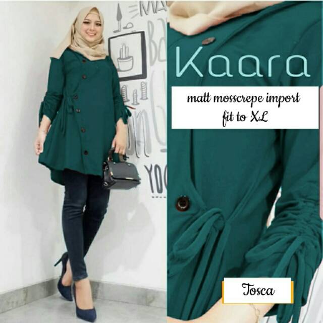 GL Kaara Tunik Fashion Wanita Muslimah Bepergian Kerja Kuliah