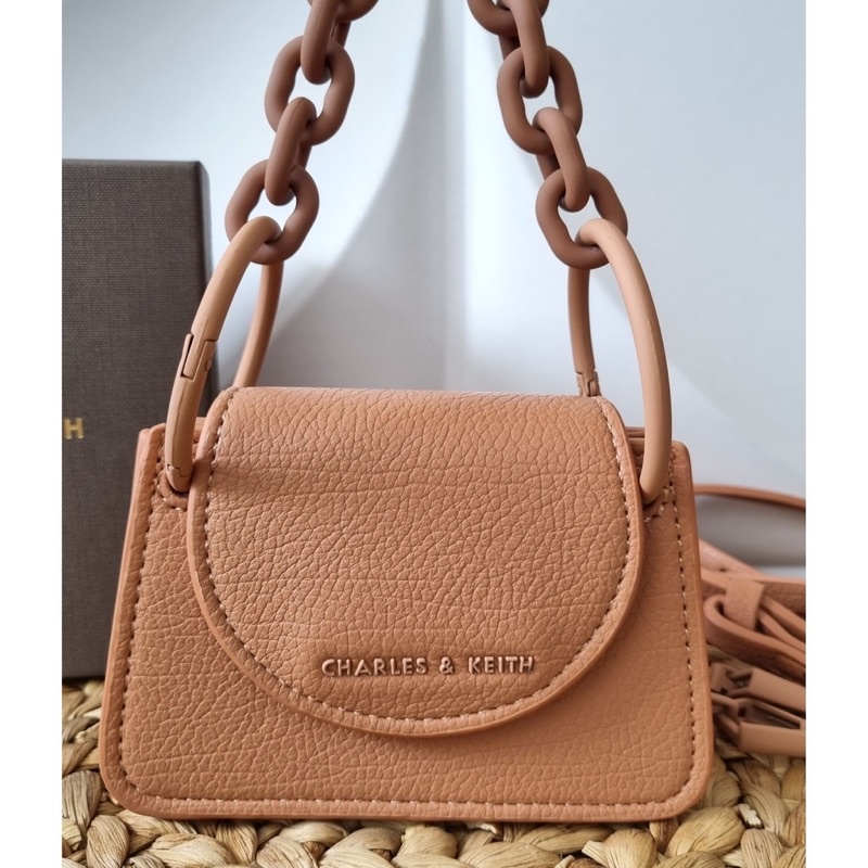 TAS CHARLES & KEITH SNAKE SKIN SHOULDER BAG ORIGINAL BRANDED