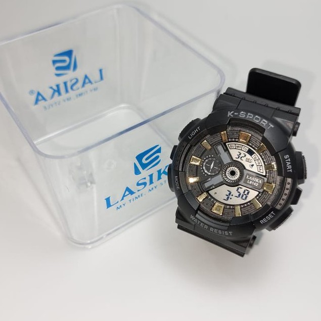 NEW ITEM !!! Jam Tangan Digital Sport Lasika 8142 Water Resistant Free Box Super Premium