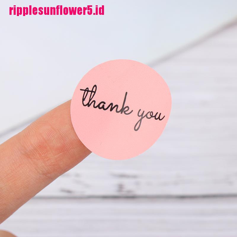 500pcs Stiker Tulisan Thank You Warna Pink Ukuran 1 Inch Untuk Festival