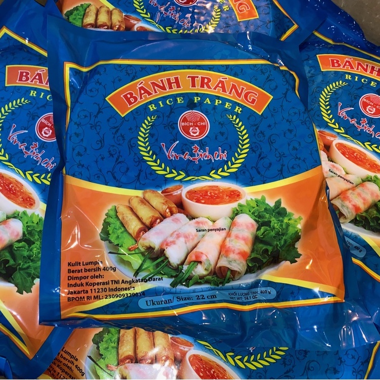 

Bich Chi Banh Trang Rice Paper 22cm 400gram-Kulit Lumpia Vietnam-Salad-Spring Roll