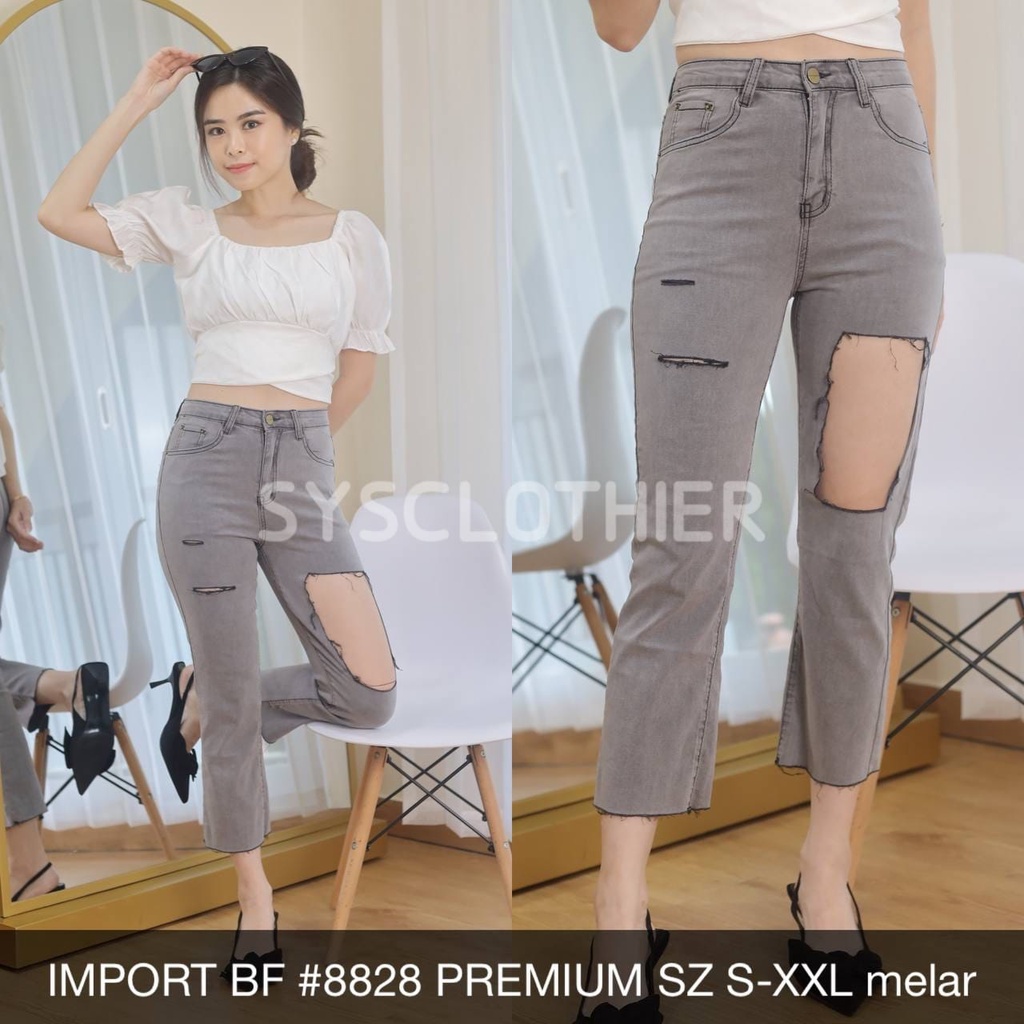 CELANA JEANS WANITA IMPORT #8828-SYSCLOTHIER