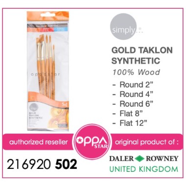 

Kuas Lukis Brush Set Daler Rowney Gold Taklon Synthetic 920502