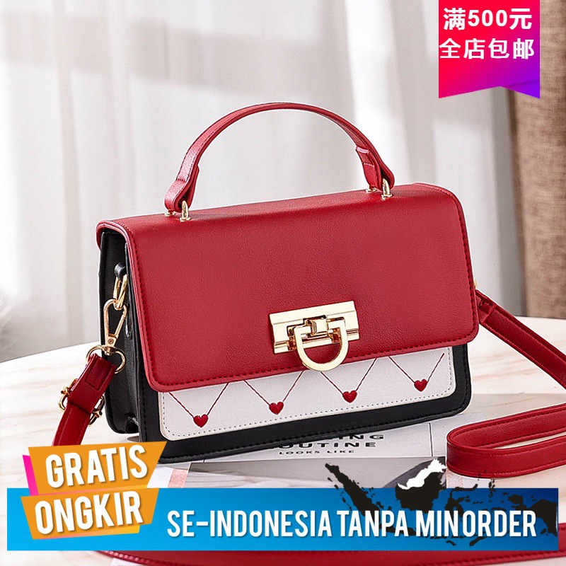 Slempang Import Baru Pesan 2021 Tas Fashion Leather Shoulder Bag Wanita f