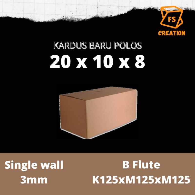 

Kardus Dus Box Kotak Packing Kecil Karton Coklat Polos Baru Ukuran 20x10x8