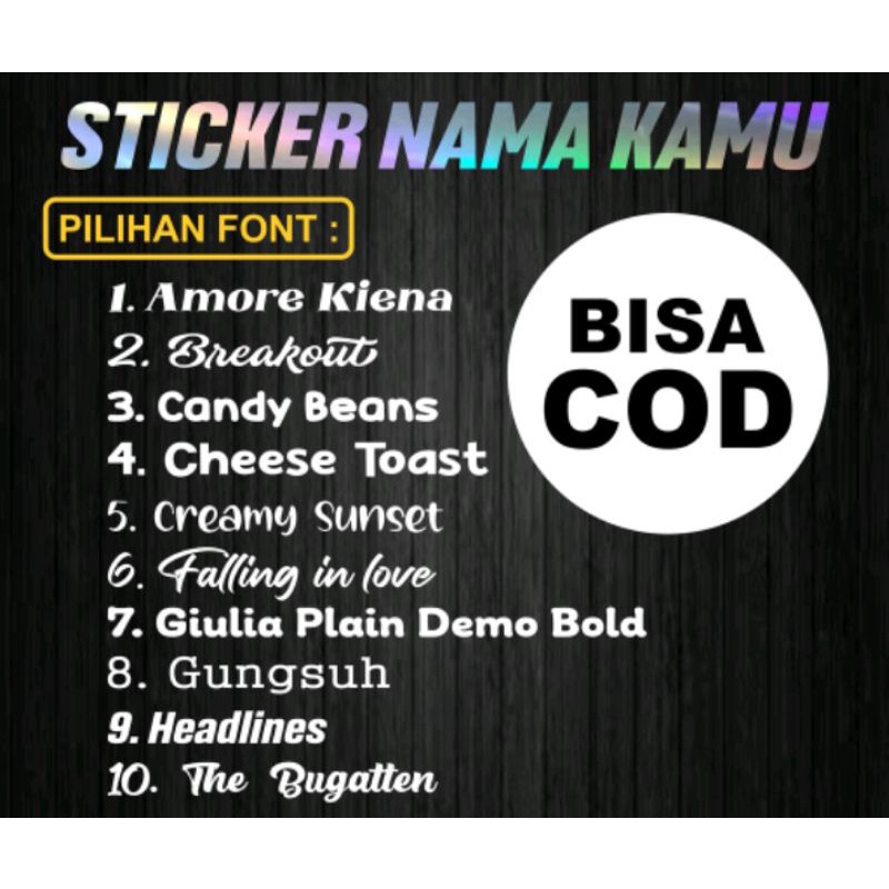 

Stiker Nama Kamu