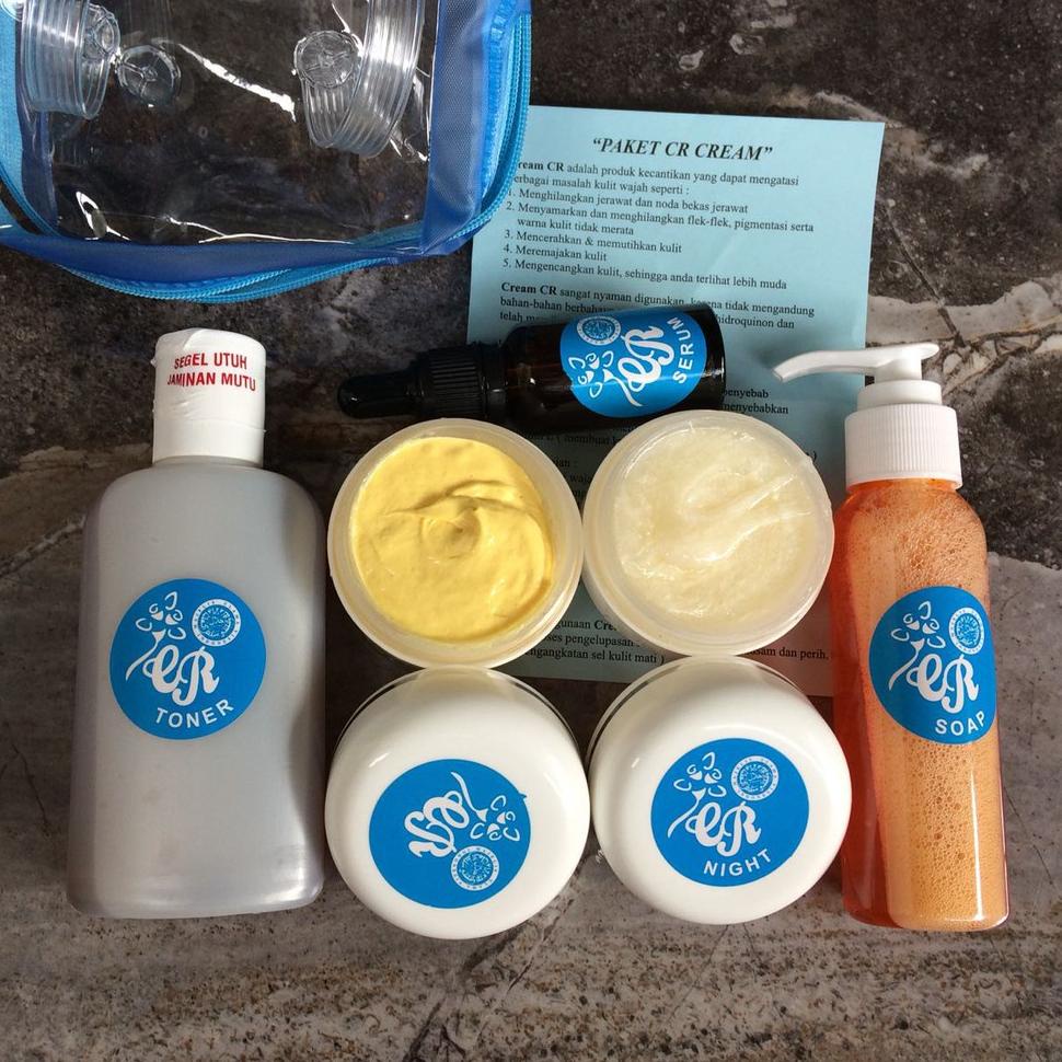 @VIA>2131⭐ Paket Cream Pemutih CR 5in1 ASLI ORIGINAL BIRU PINK SKINCARE GLOWING⭐trimss,.ya