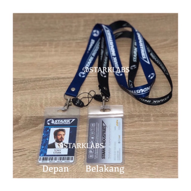 Kartu / Lanyard Iron Man Tony Stark Industries ID Card Marvel Avengers Shopee Indonesia