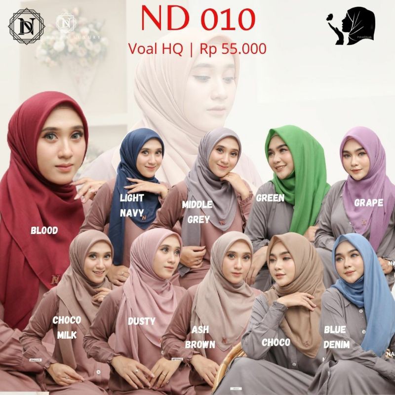 Nadheera 010 (Jilbab segi 4) READY STOK