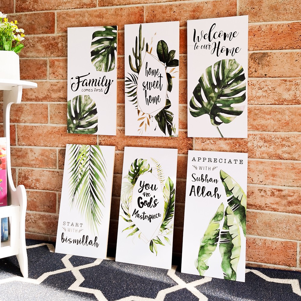 Dekorasi dinding Kamar Wall decor Tropical Monstera hiasan dinding edisi seri satuan