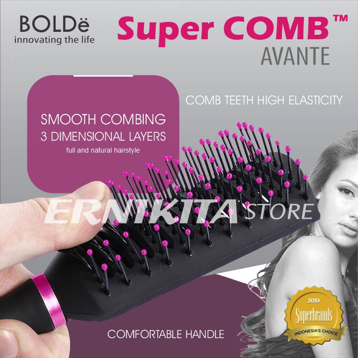 BOLDe Super Comb Avante Set - BOLDe Sisir Rambut + Cermin