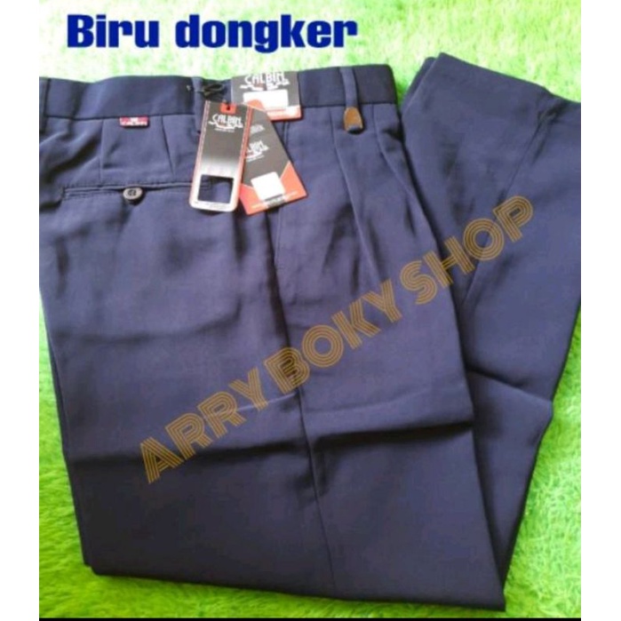 Celana CALBIN Formal BIRU DONGKER ( 100 % Original ) 27 - 38