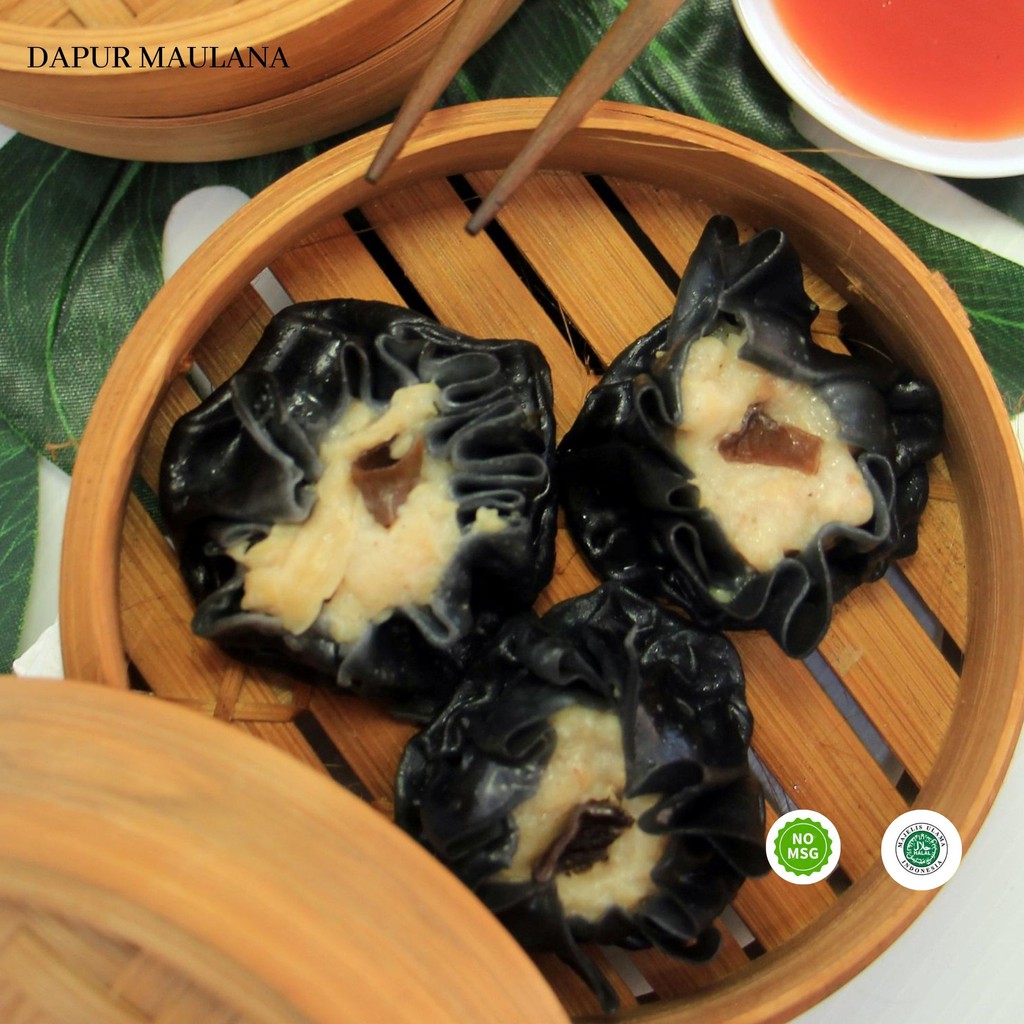 

dimsum dapur maulana ayam jamur hitam enak lezat halal frozen food