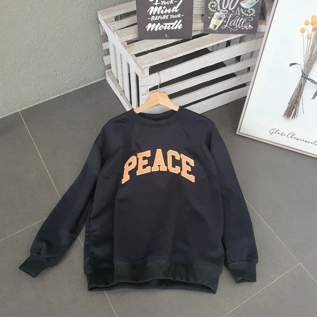 Nara Grosir - Peace XXL Sweater l Sweater Polos l Sweater Pria dan Wanita