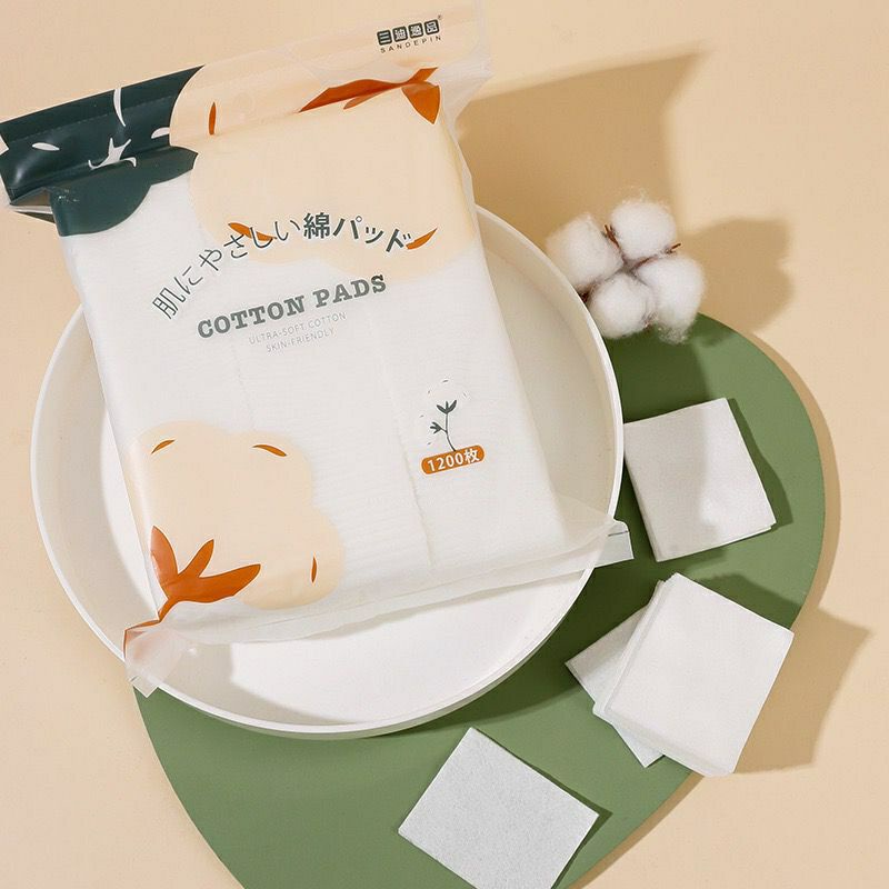 kapas tipis pembersih Make up/ Facial Cotton Pads Isi 1200pcs , kapas pembersih Wajah