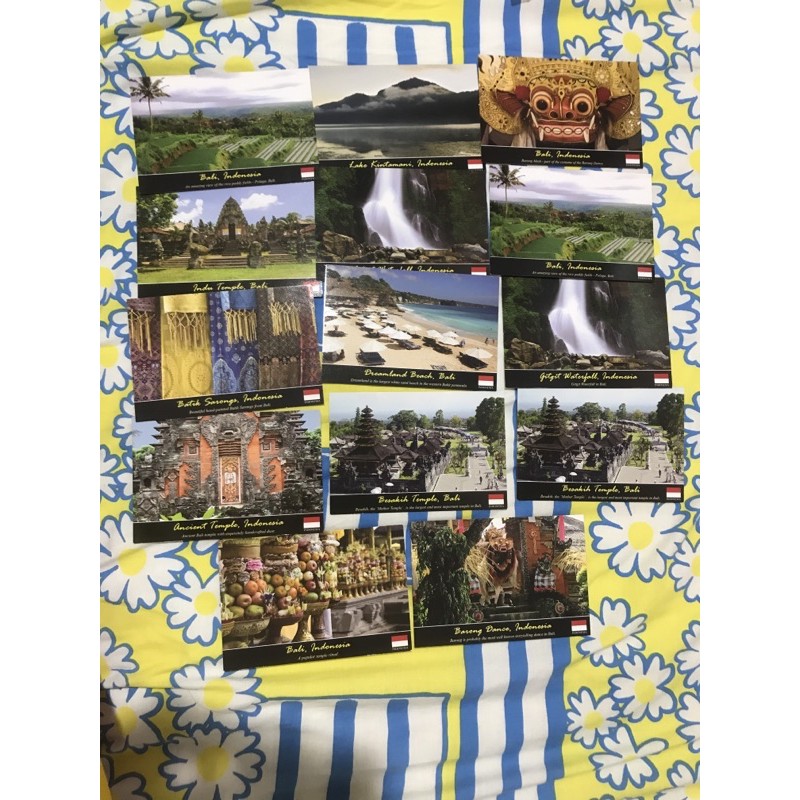 POSTCARD KARTU POS INDONESIA BALI JAWA IMPORTED