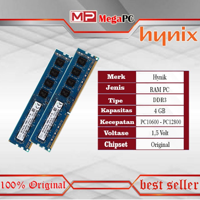 RAM PC Ddr3 4GB Hynik / Samsung