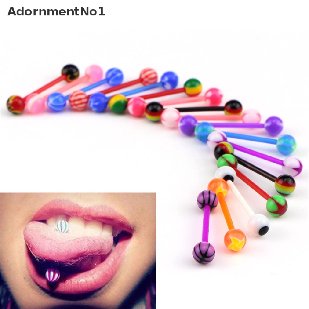 (AdornmentNo1) 20pcs / Set Anting Tusuk Bentuk Barbel Multiwarna Untuk Perhiasan Wanita