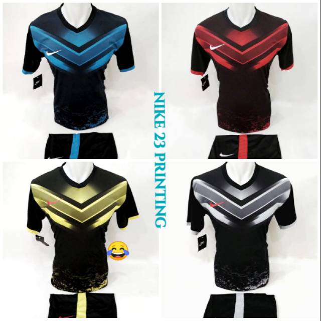 Setelan Jersey Baju Futsal Kaos Tim Nike 23 Printing