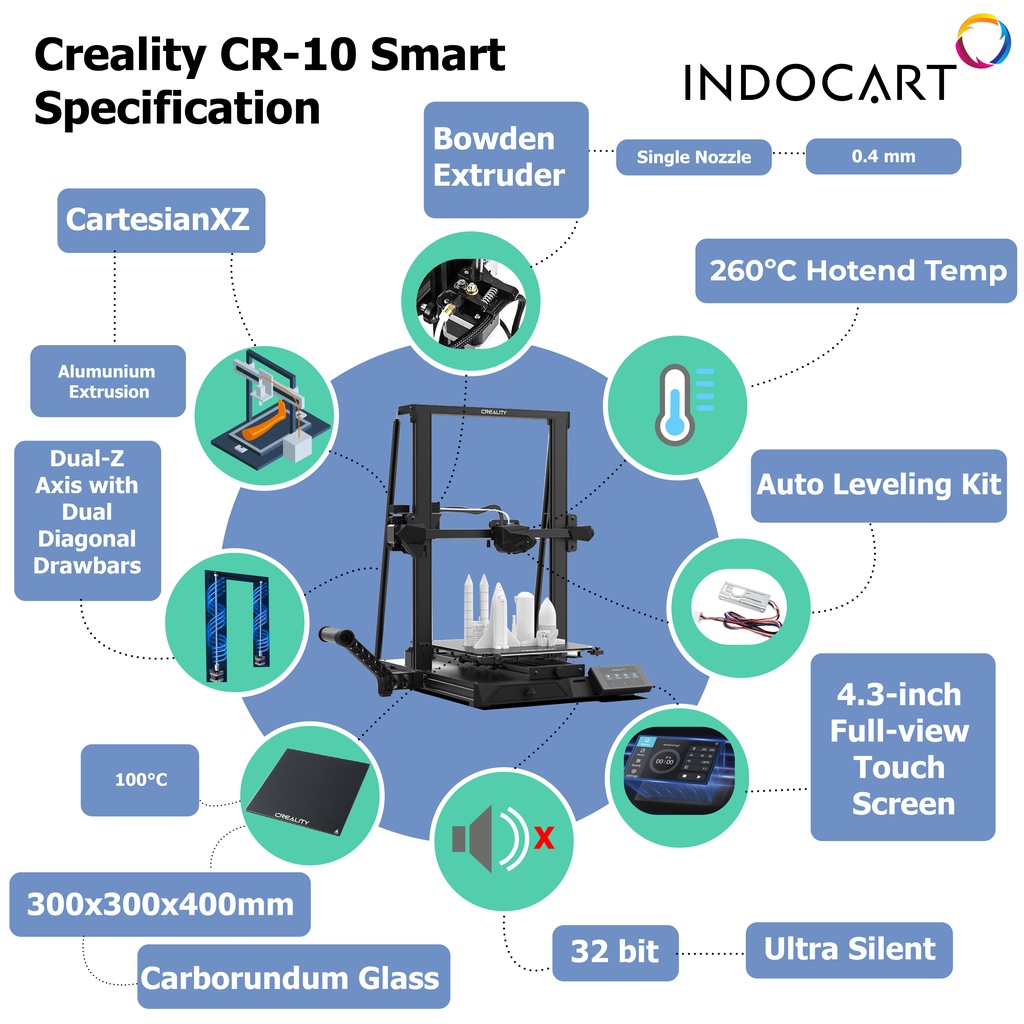 3D Printer Unit Creality CR-10 Smart Versi Terbaru Garansi Resmi