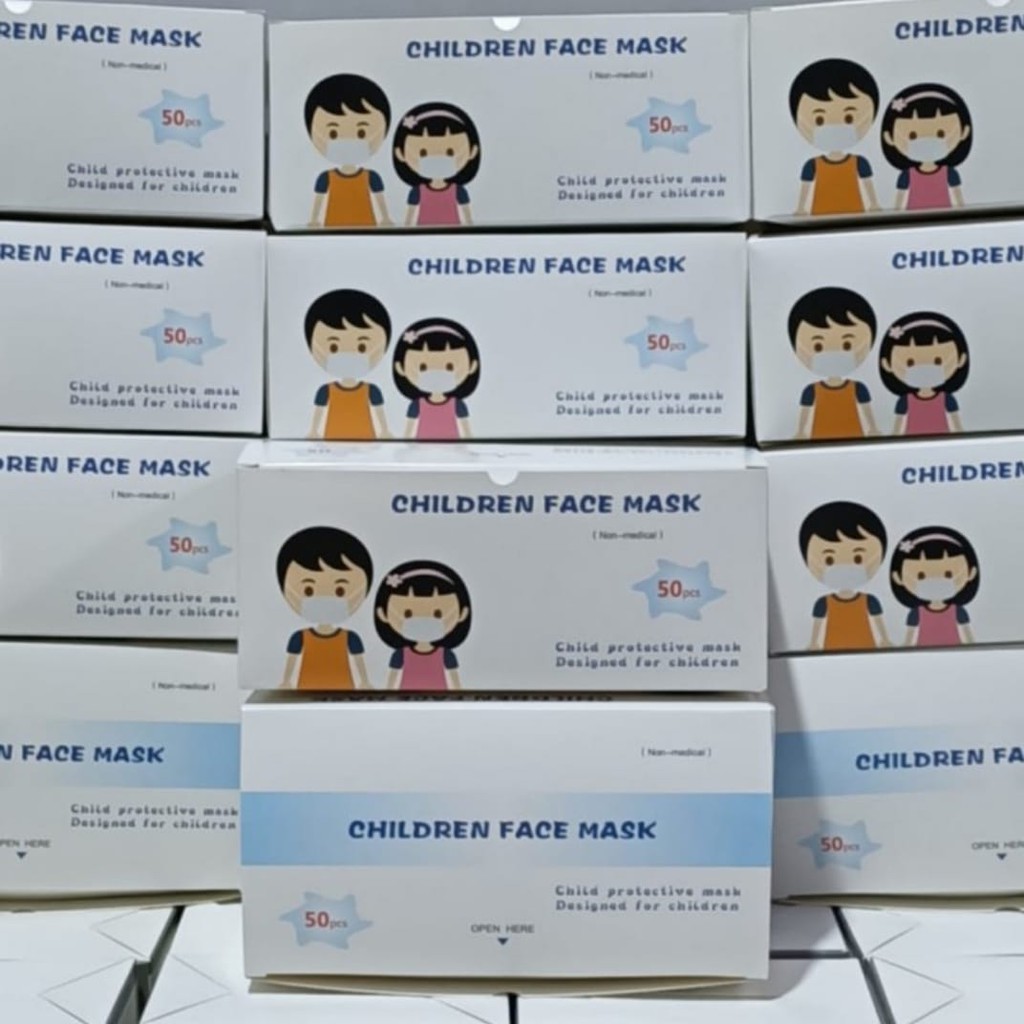 Masker 3Ply Anak Motif Isi 50pcs Masker Anak 3 Ply Motif Children Mask