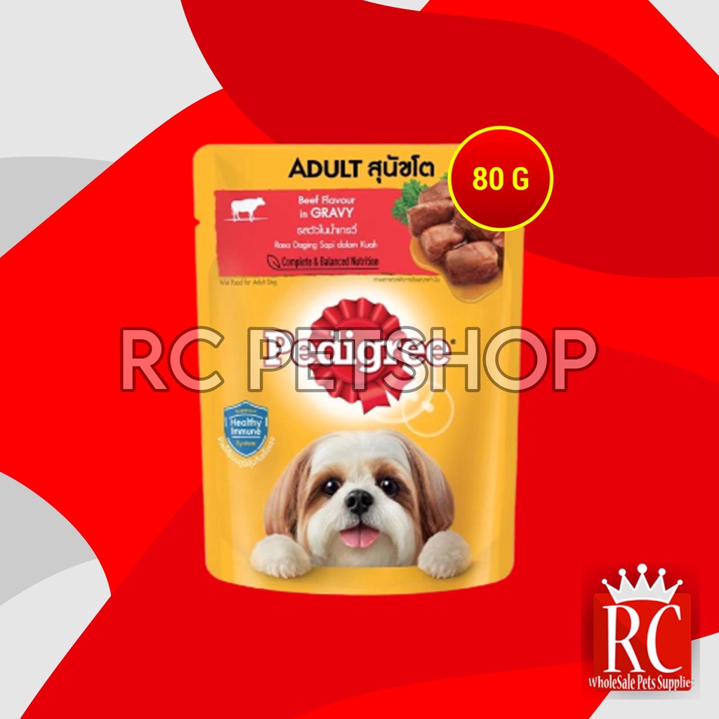 Makanan Basah Anjing Dewasa / Puppy Pedigree Pouch 80 Gram