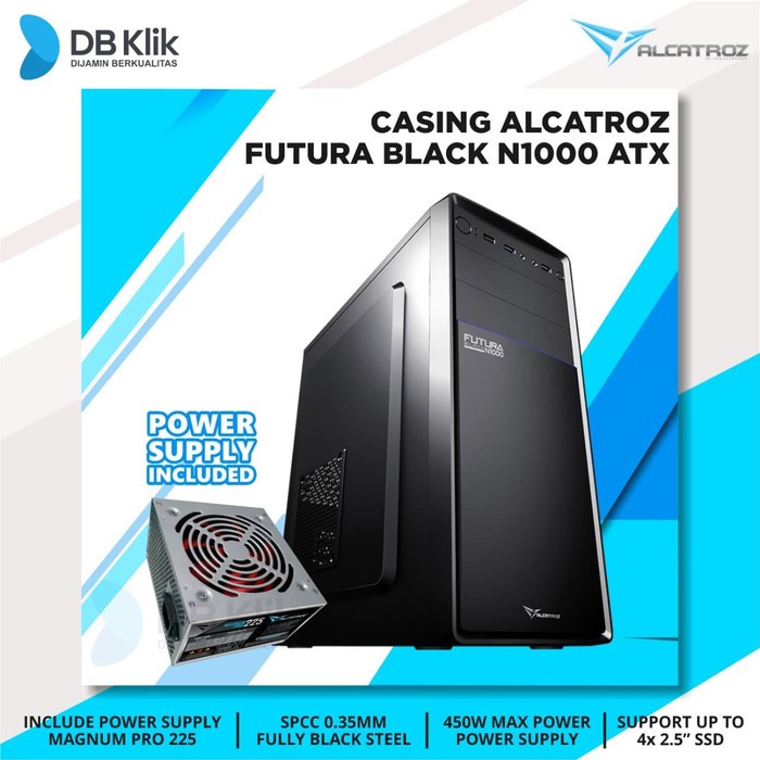 Casing PC ALCATROZ FUTURA BLACK N1000