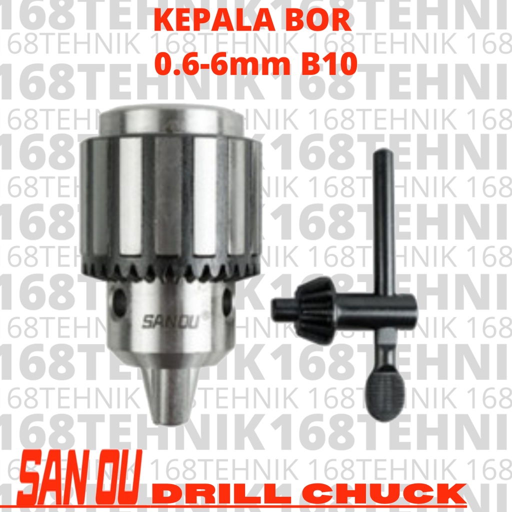 KEPALA BOR  6MM B10 DRILL CHUCK ( 0.6-6MM ) B10 MINI SAN OU
