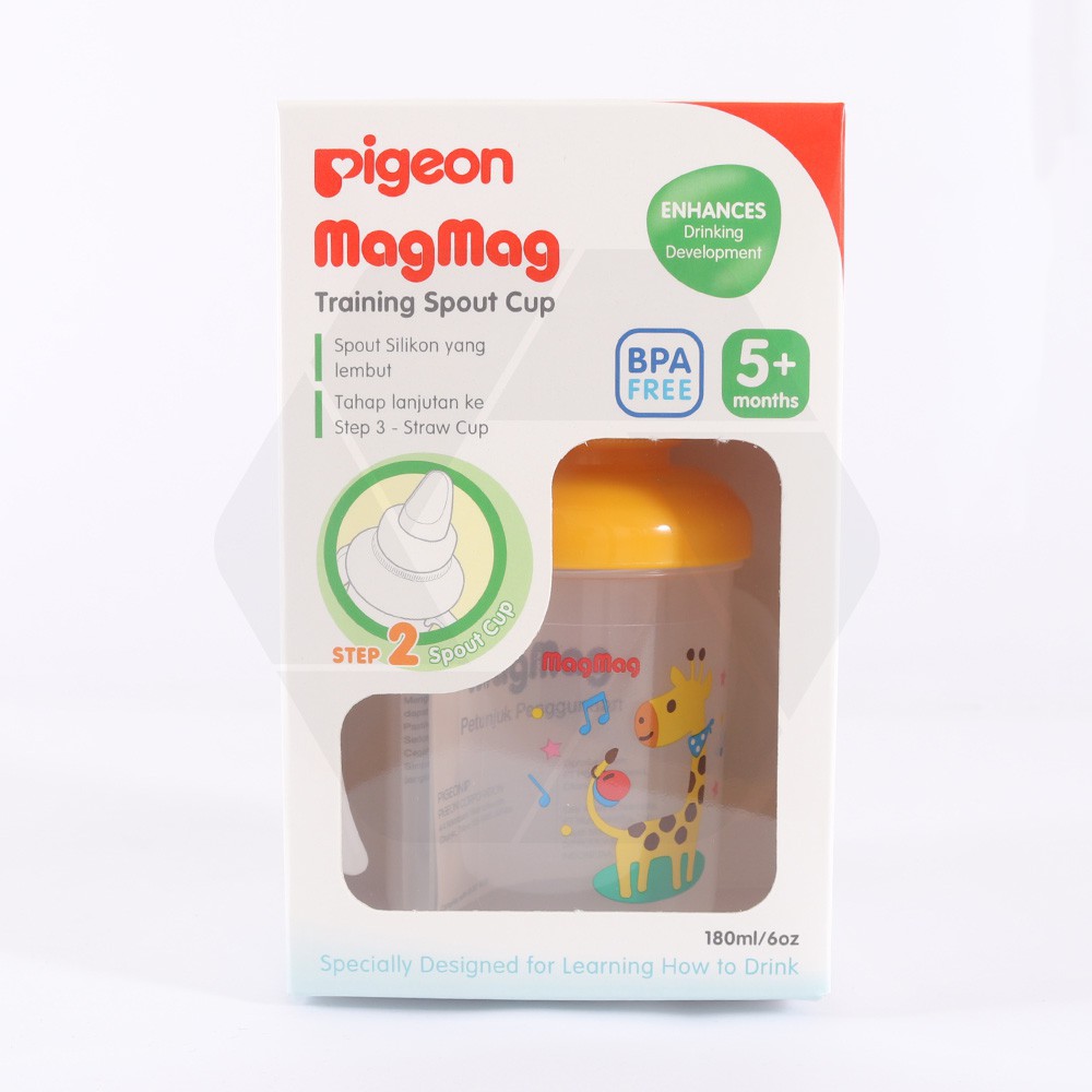 Pigeon Mag-Mag Training Straw Cup Step 3 Botol Minum Bayi Pegangan Dengan Sedotan