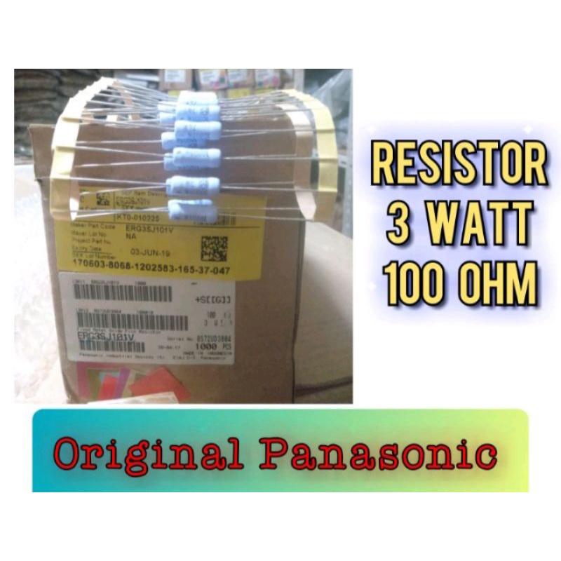 10pcs RESISTOR 3W 100OHM ORIGINAL PANASONIC