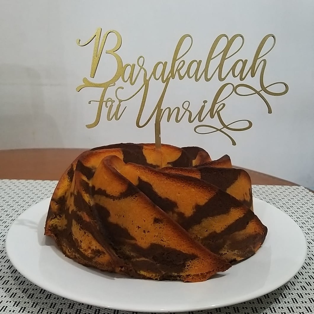 Cake Topper Barakallah Fii Umrik Acrylic Premium